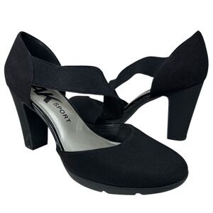 Anne Klein Sport XPOSE Black Block Heels 9.5